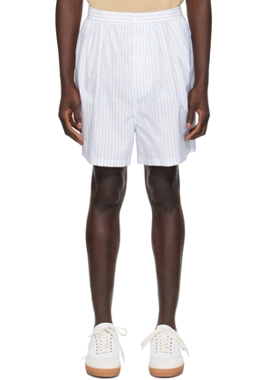 Hed Mayner White Striped Shorts