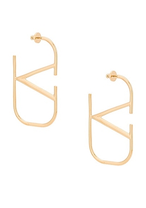 Valentino Garavani VLogo Earrings in Oro - Metallic Gold. Size all.