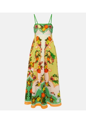 Alémais Lemonis printed linen maxi dress