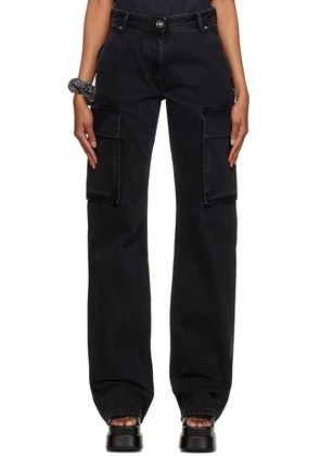 Versace Black Flap Pocket Jeans
