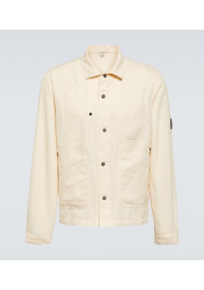 C.P. Company Single-breasted cotton and linen overshirt