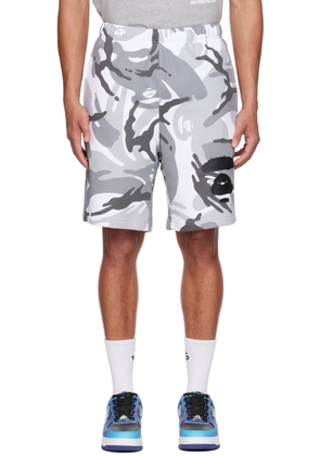 AAPE by A Bathing Ape Gray Camouflage Shorts