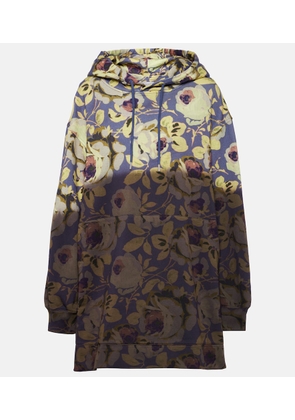 Dries Van Noten Hasper floral cotton hoodie dress
