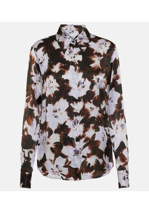 Dries Van Noten Chowy floral silk satin shirt