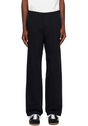 Lady White Co. Black Textured Band Trousers