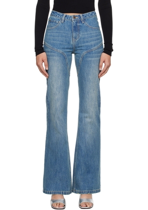 Fax Copy Express Blue Flared Jeans