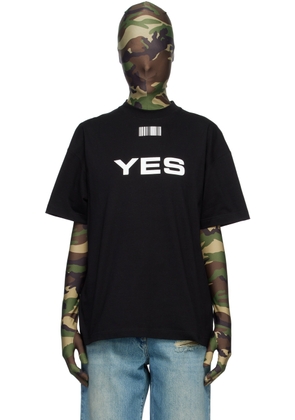 VTMNTS Black 'Yes/No' T-Shirt
