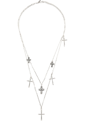 Emanuele Bicocchi Silver Crosses Necklace
