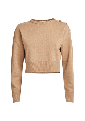 Yves Salomon Wool-Cashmere Cropped Sweater