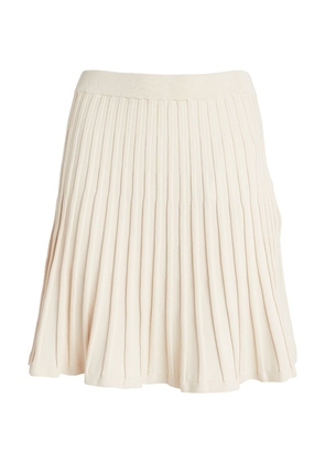 Yves Salomon Pleated A-Line Mini Skirt