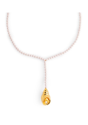 Timeless Pearly Shell Drop Necklace