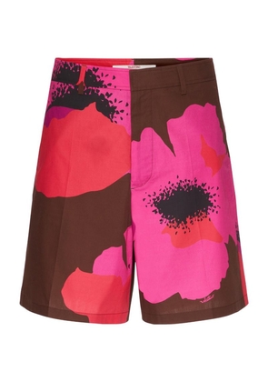 Valentino Garavani Cotton Floral Bermuda Shorts