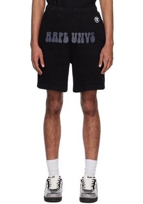 AAPE by A Bathing Ape Black Patch Shorts