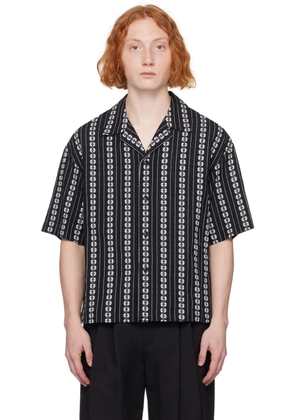 LE17SEPTEMBRE Black Embroidered Shirt