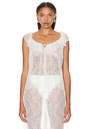 Interior The Panos Camisole Top in White - White. Size L (also in S, XS).