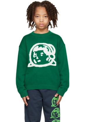 Billionaire Boys Club Kids Green Intarsia Sweater