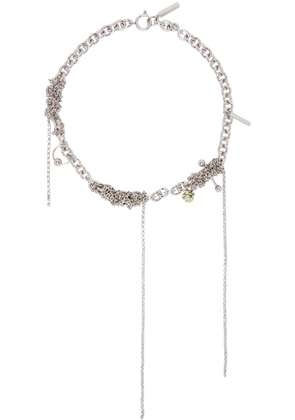 Justine Clenquet Silver & Green Aphex Necklace