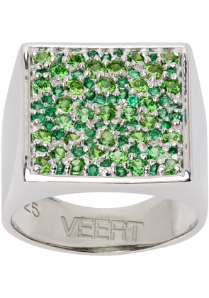 VEERT Green & White Gold 'The Multi Square Signet' Ring