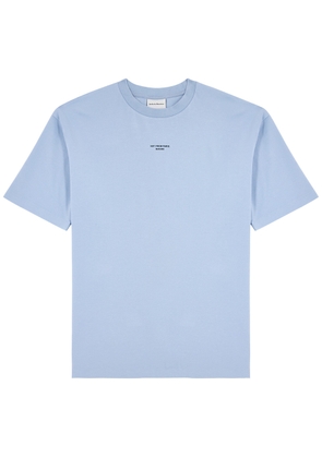 DRÔLE DE Monsieur Nfpm Printed Cotton T-shirt - Light Blue