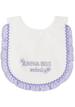 ANNA SUI MINI SSENSE Exclusive Baby White Bib