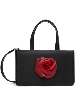 Puppets and Puppets Black Small Rose Bag