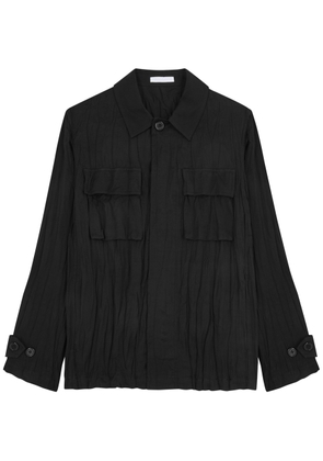 Helmut Lang Crinkled Twill Overshirt - Black - L