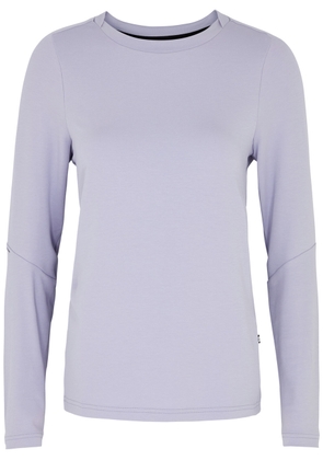ON Running Focus Stretch-jersey Top, Tops, Lilac, Large, Cotton - L
