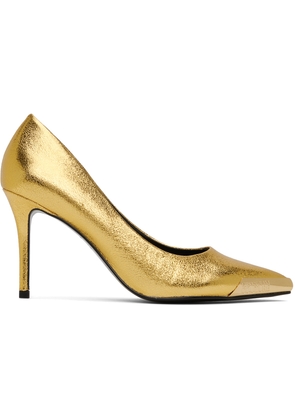Versace Jeans Couture Gold Crackle Heels
