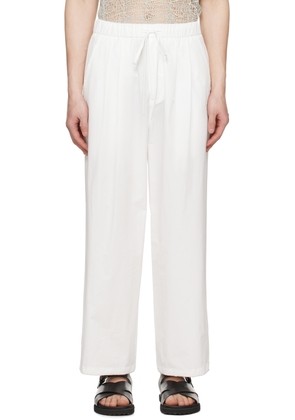 AMOMENTO White Pleated Trousers