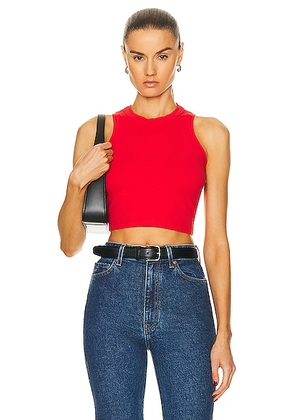 SABLYN Nadia Crop Top in Scarlet - Red. Size L (also in M, S).