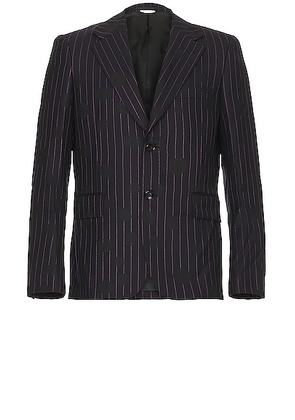 COMME des GARCONS Homme Plus Striped Blazer in Navy  Pink  & Black - Navy. Size L (also in M).