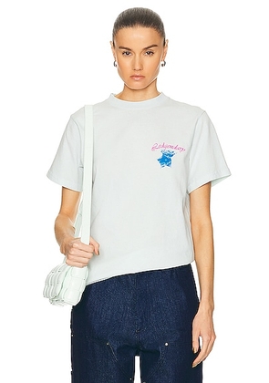 Bianca Chandon House Of Bianca Floral T-Shirt in Pale Blue - Blue. Size S (also in ).