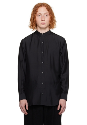 Emporio Armani Black Band Collar Shirt