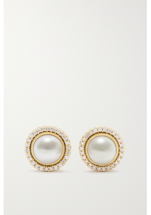 OLE LYNGGAARD COPENHAGEN - Lotus 18-karat Gold, Pearl And Diamond Earrings - One size