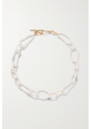 Pacharee - Gold-plated Pearl Necklace - White - One size