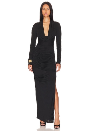 GAUGE81 Elos Maxi Dress in Black. Size 38/6, 40/8.