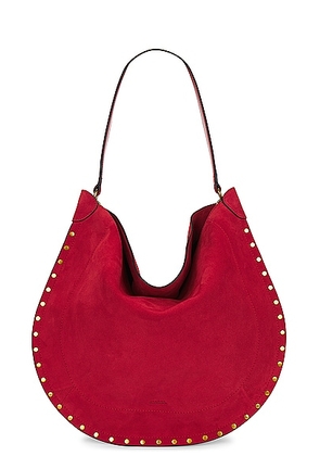 Isabel Marant Oskan Soft Hobo Bag in Scarlet Red - Red. Size all.