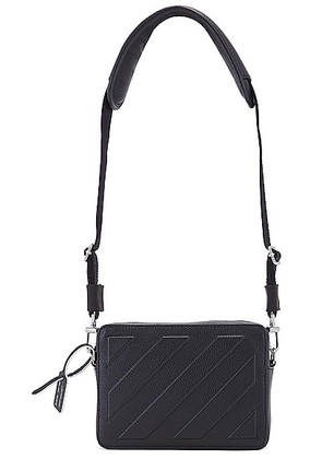OFF-WHITE Diag Leather Camera Bag in Black - Black. Size all.