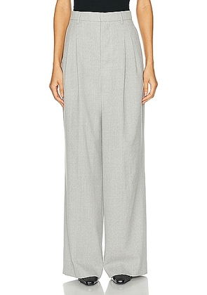 ami High Waist Large Trouser in Light Heather Grey - Light Grey. Size 34 (also in 36, 38, 40).