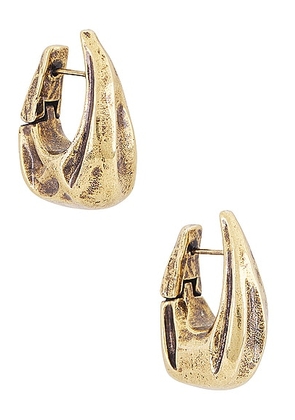 KHAITE Olivia Small Hoop Earrings in Antique Gold - Metallic Gold. Size all.