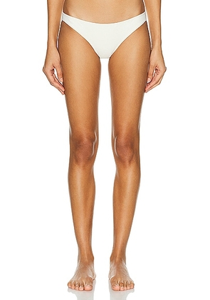 Toteme Mini Bikini Bottom in Tofu - White. Size L (also in XS).