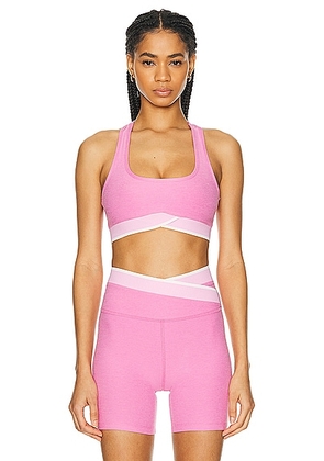 Beyond Yoga Spacedye In The Mix Bra in Pink Bloom Heather - Pink. Size L (also in M).