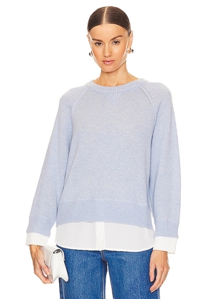 Brochu Walker Knit Sweatshirt Looker in Baby Blue. Size L, S.