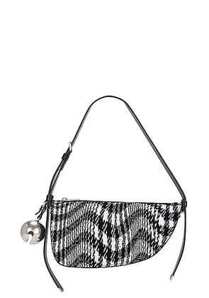 Burberry Small Shield Sling Bag in Black & White - Black,White. Size all.