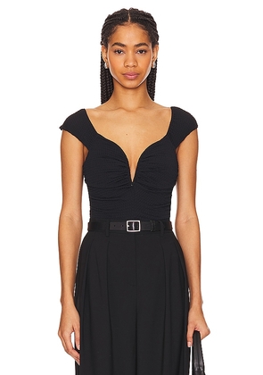 ASTR the Label Ninette Bodysuit in Black. Size M, S, XL, XS.