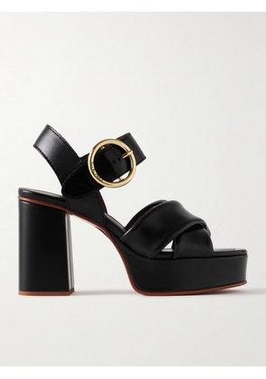 See By Chloé - Lyna Leather Platform Sandals - Black - IT35,IT35.5,IT36,IT36.5,IT37,IT37.5,IT38,IT38.5,IT39,IT39.5,IT40,IT40.5,IT41,IT41.5,IT42