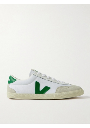Veja - Volley Leather And Suede-trimmed Canvas Sneakers - White - IT35,IT36,IT37,IT38,IT39,IT40,IT41