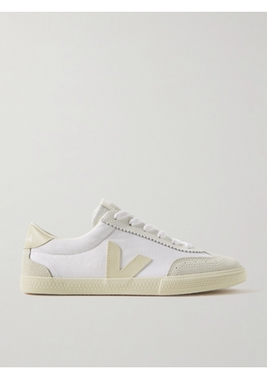 Veja - Volley Suede And Leather-trimmed Organic Cotton-canvas Sneakers - White - IT35,IT36,IT37,IT38,IT39,IT40,IT41