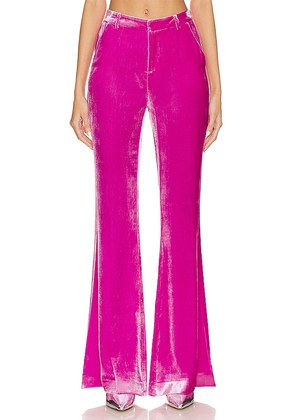 L'AGENCE Lane Flared Trouser in Pink. Size 10, 12, 2.