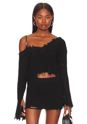 SER.O.YA Skye Sweater in Black. Size M, S, XL, XS.